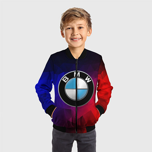 Детский бомбер BMW NEON / 3D-Черный – фото 3