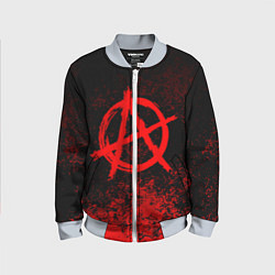 Бомбер детский АНАРХИЯ, цвет: 3D-серый