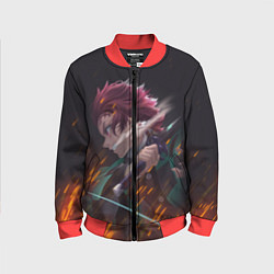 Бомбер детский KIMETSU NO YAIBA, цвет: 3D-красный