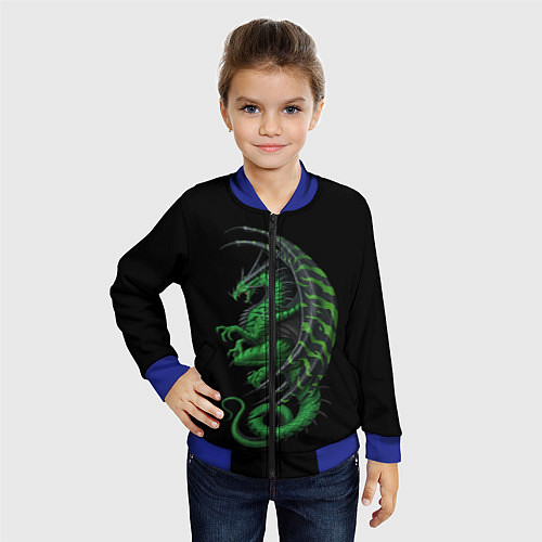 Детский бомбер Green Dragon / 3D-Синий – фото 4
