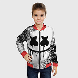 Бомбер детский Marshmello, цвет: 3D-красный — фото 2