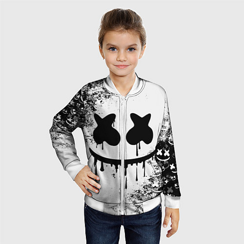 Детский бомбер Marshmello / 3D-Белый – фото 4