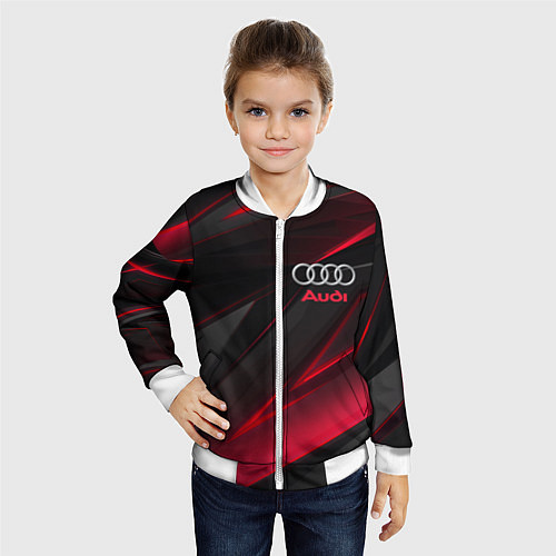 Детский бомбер AUDI / 3D-Белый – фото 4
