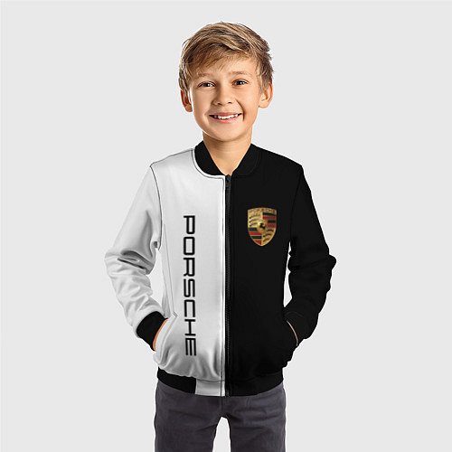 Детский бомбер PORSCHE / 3D-Черный – фото 3