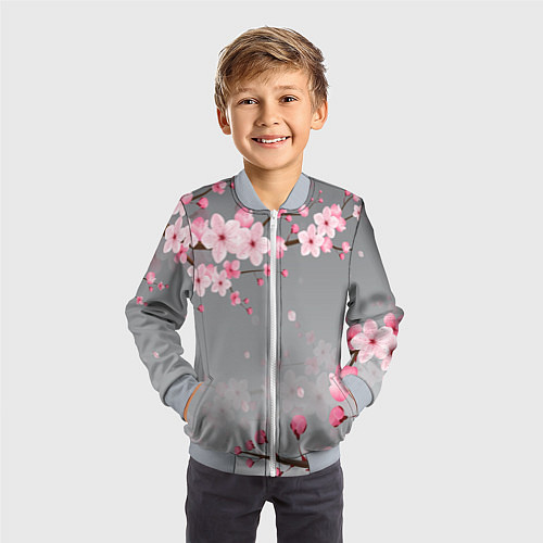 Детский бомбер САКУРА / 3D-Серый – фото 3