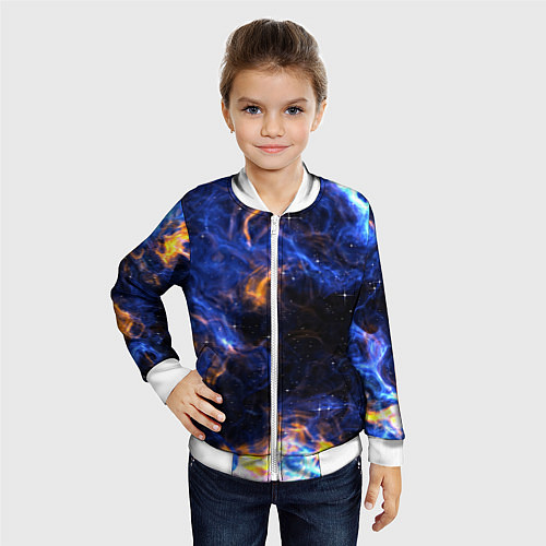 Детский бомбер Космос / 3D-Белый – фото 4