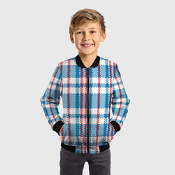 Бомбер детский Текстура Сумка Челнока, цвет: 3D-черный — фото 2