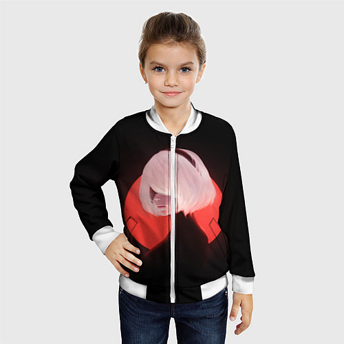 Детский бомбер 2b Nier Black / 3D-Белый – фото 4