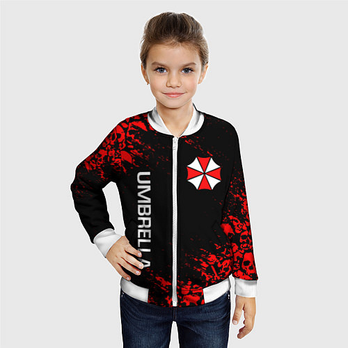 Детский бомбер UMBRELLA CORP / 3D-Белый – фото 4