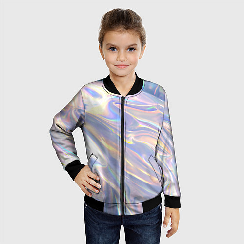 Детский бомбер Фольга / 3D-Черный – фото 4