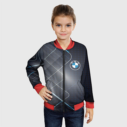 Детский бомбер BMW / 3D-Красный – фото 4