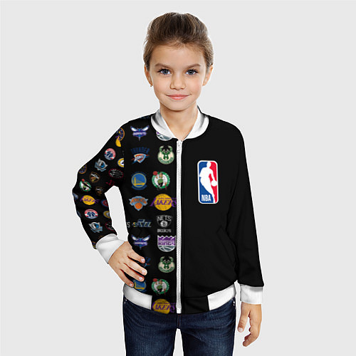Детский бомбер NBA Team Logos 2 / 3D-Белый – фото 4