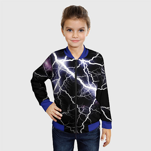 Детский бомбер Молния / 3D-Синий – фото 4