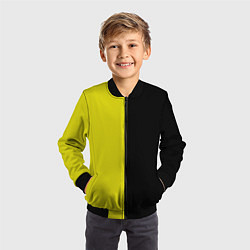 Бомбер детский BLACK YELLOW, цвет: 3D-черный — фото 2