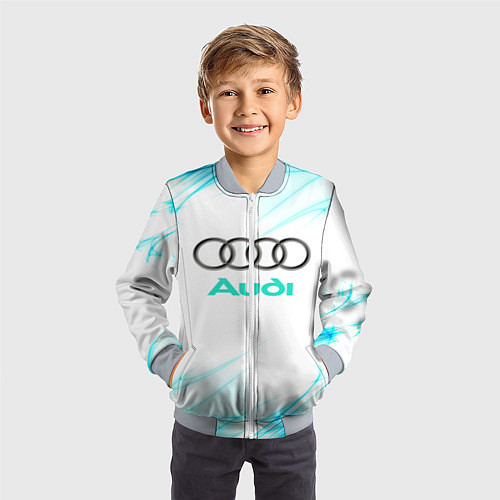Детский бомбер Audi / 3D-Серый – фото 3