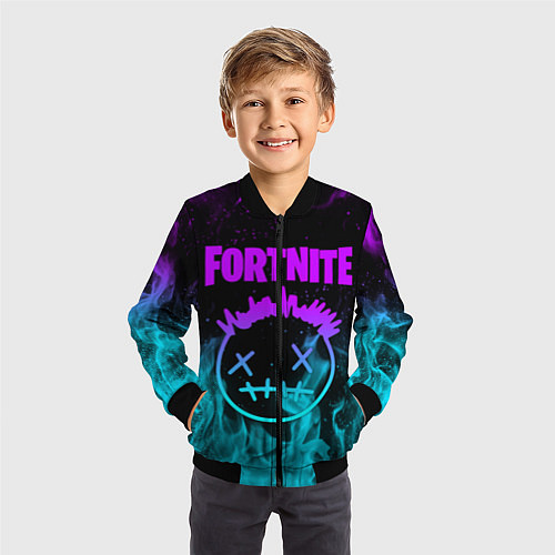 Детский бомбер FORTNITE X TRAVIS SCOTT / 3D-Черный – фото 3