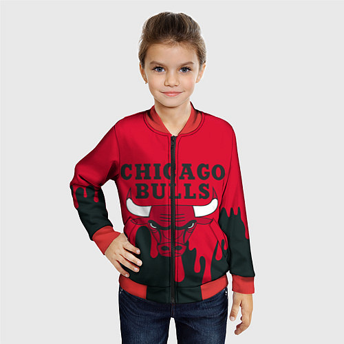 Детский бомбер Chicago Bulls / 3D-Красный – фото 4