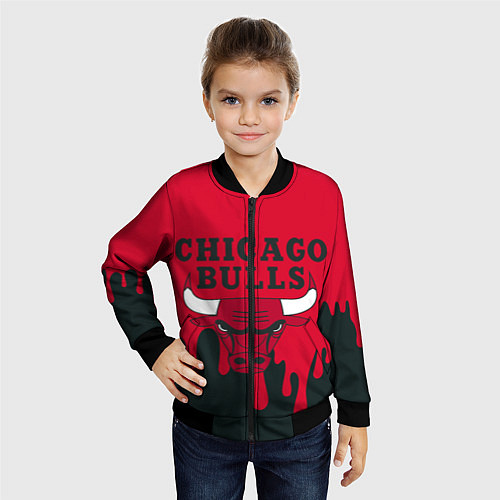 Детский бомбер Chicago Bulls / 3D-Черный – фото 4