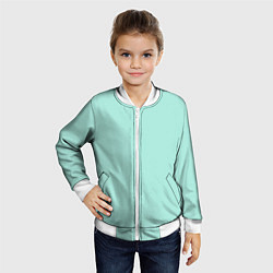 Бомбер детский Мятная Маска, цвет: 3D-белый — фото 2