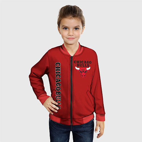 Детский бомбер CHICAGO BULLS / 3D-Красный – фото 4