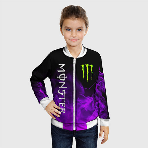Детский бомбер MONSTER ENERGY / 3D-Белый – фото 4