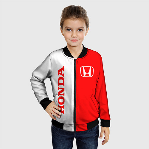 Детский бомбер HONDA / 3D-Черный – фото 4