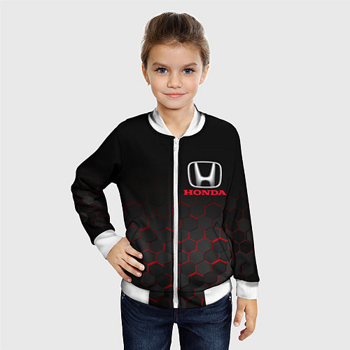 Детский бомбер HONDA / 3D-Белый – фото 4