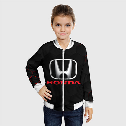 Детский бомбер HONDA / 3D-Белый – фото 4