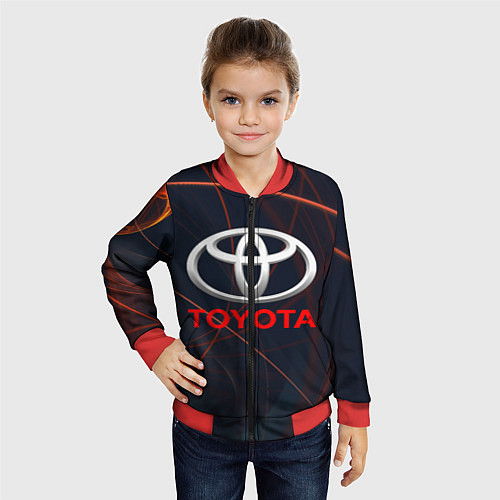 Детский бомбер TOYOTA / 3D-Красный – фото 4