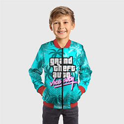 Бомбер детский GTA VICE CITY, цвет: 3D-красный — фото 2