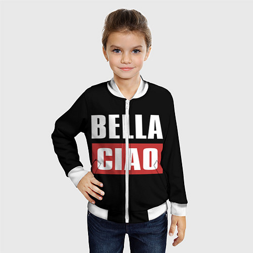 Детский бомбер Bella Ciao / 3D-Белый – фото 4