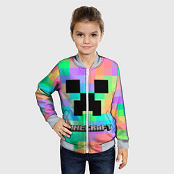 Бомбер детский Minecraft, цвет: 3D-серый — фото 2