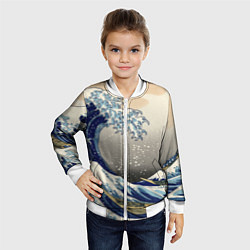 Бомбер детский ЯПОНСКАЯ КАРТИНА, цвет: 3D-белый — фото 2
