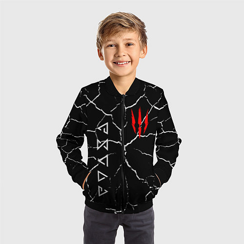 Детский бомбер The Witcher / 3D-Черный – фото 3