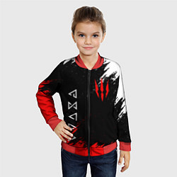 Бомбер детский The Witcher, цвет: 3D-красный — фото 2