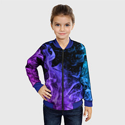 Бомбер детский ОГОНЬ НЕОН, цвет: 3D-синий — фото 2
