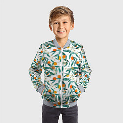 Бомбер детский Оранжевое лето, цвет: 3D-серый — фото 2