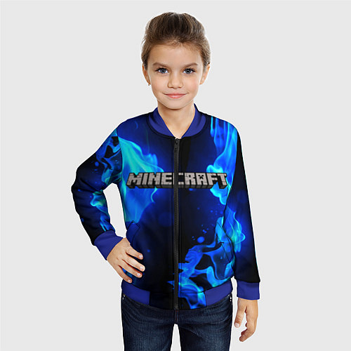 Детский бомбер MINECRAFT / 3D-Синий – фото 4