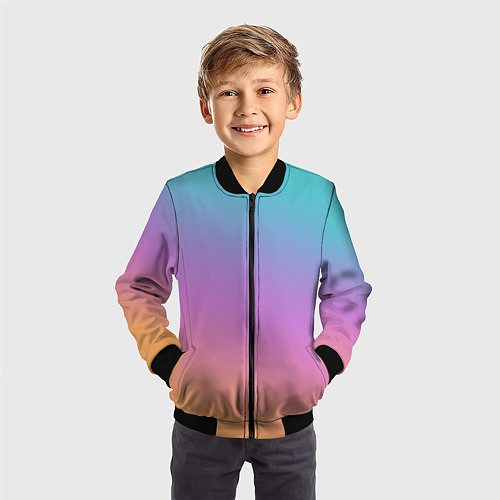 Детский бомбер Градиент / 3D-Черный – фото 3