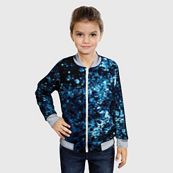 Бомбер детский Абстракция жидкость, цвет: 3D-серый — фото 2