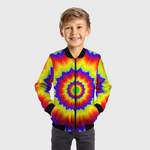 Детский бомбер Tie-Dye / 3D-Черный – фото 3