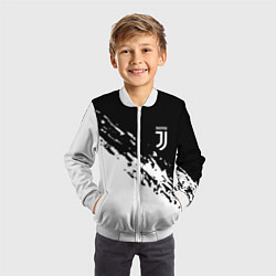 Бомбер детский JUVENTUS, цвет: 3D-белый — фото 2