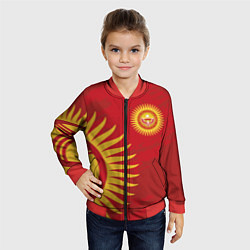 Бомбер детский Киргизия, цвет: 3D-красный — фото 2