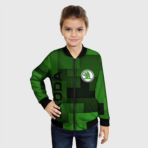 Детский бомбер SKODA / 3D-Черный – фото 4