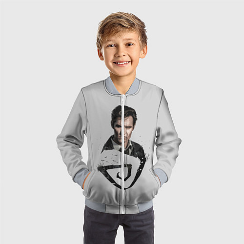 Детский бомбер Настоящий детектив / 3D-Серый – фото 3