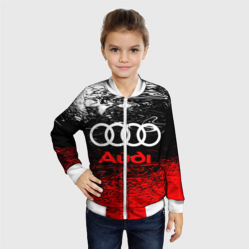 Детский бомбер AUDI / 3D-Белый – фото 4