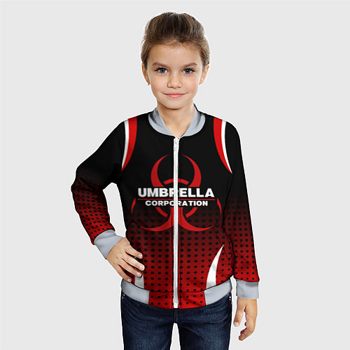 Детский бомбер Umbrella / 3D-Серый – фото 4