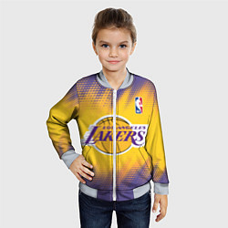 Бомбер детский Los Angeles Lakers, цвет: 3D-серый — фото 2