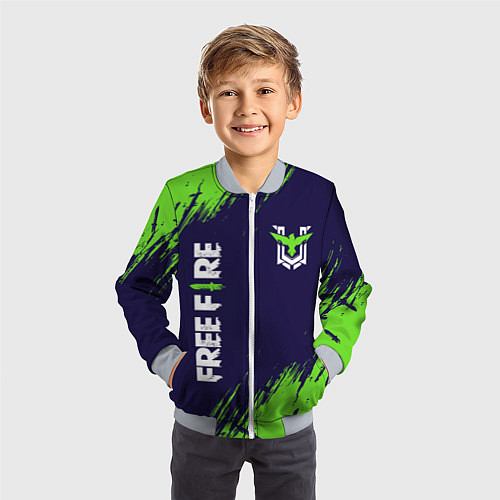 Детский бомбер FREE FIRE ФРИ ФАЕР / 3D-Серый – фото 3