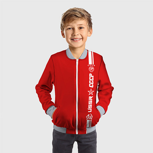 Детский бомбер СССР / 3D-Серый – фото 3